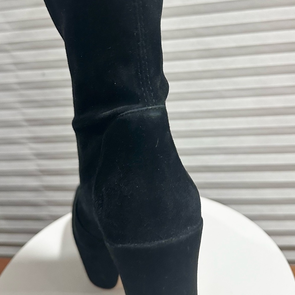 🌹STUART WEITZMAN🌹 Skyhigh Black Platform Booties In Black Size: 9 - Picture 8 of 14